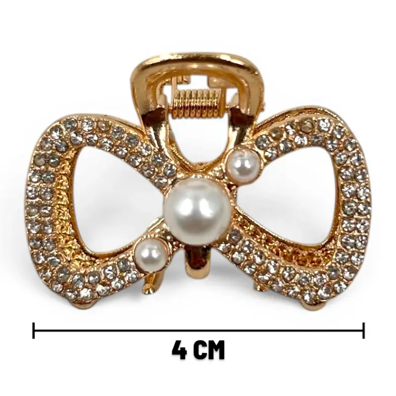AML010B (1) Clip Metal Dorado Para Cabello – Paq x 12 Unid