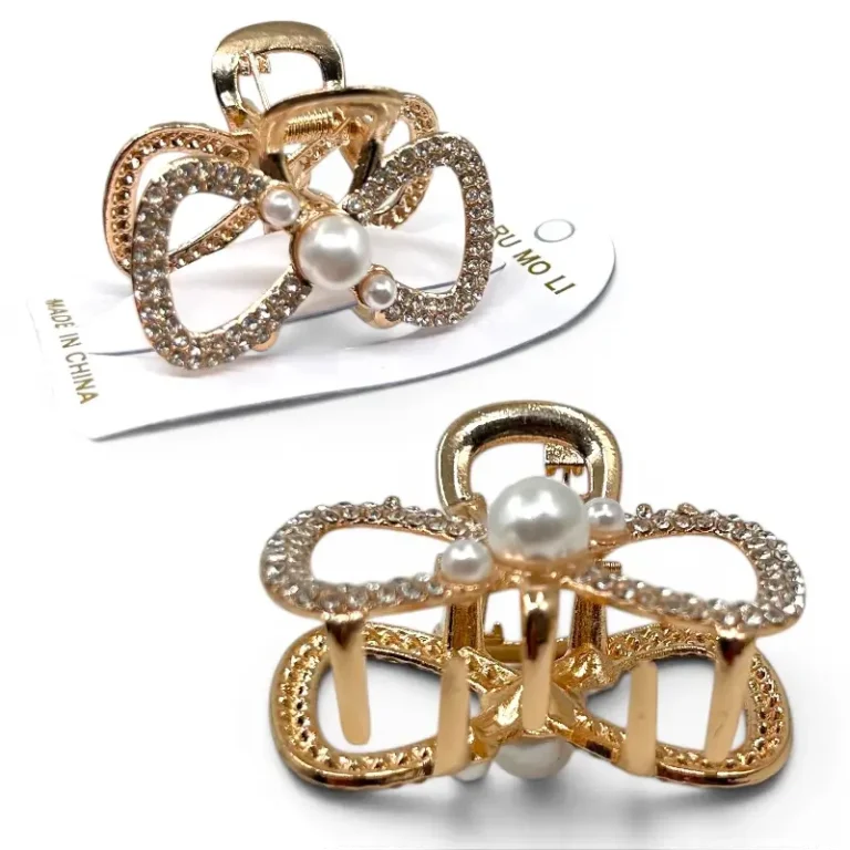 Clip Metal Dorado Para Cabello – Paq x 12 Unid
