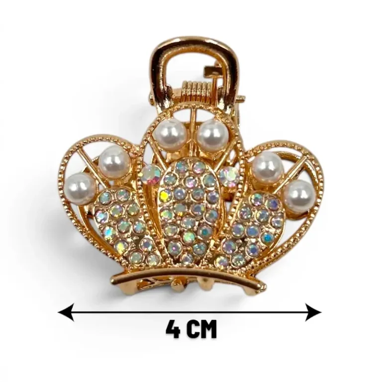 Clip Metal Dorado Para Cabello – Paq x 12 Unid