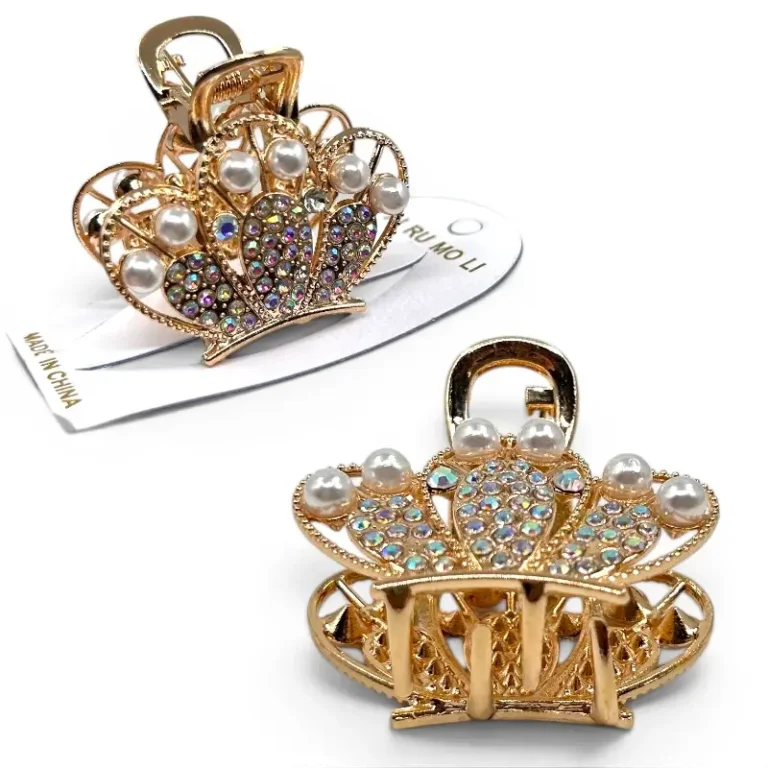 Clip Metal Dorado Para Cabello – Paq x 12 Unid
