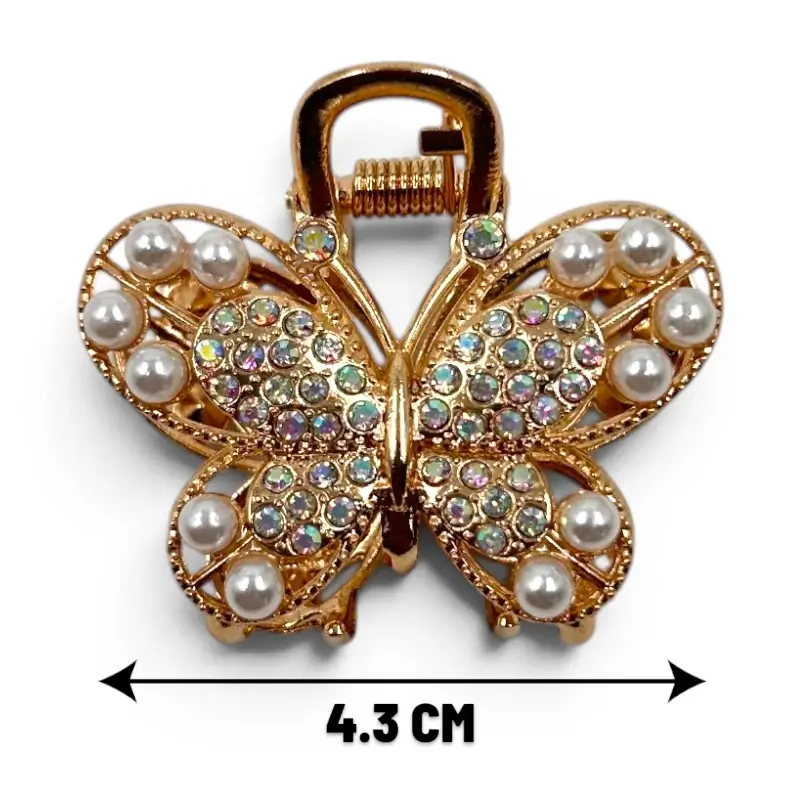 AML012B (1) Clip Metal Dorado Para Cabello – Paq x 12 Unid
