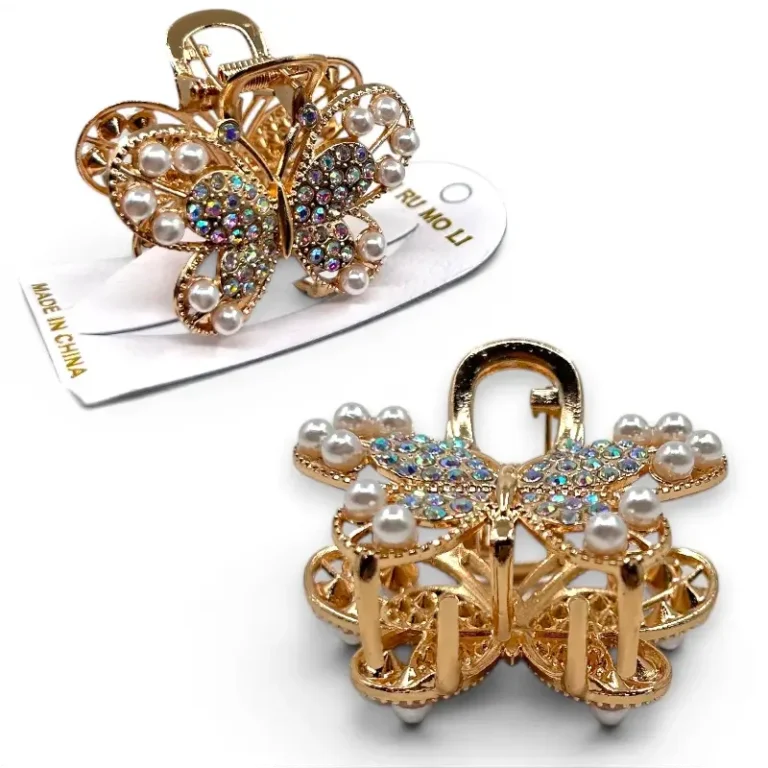 Clip Metal Dorado Para Cabello – Paq x 12 Unid