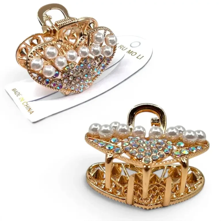 Clip Metal Dorado Para Cabello – Paq x 12 Unid