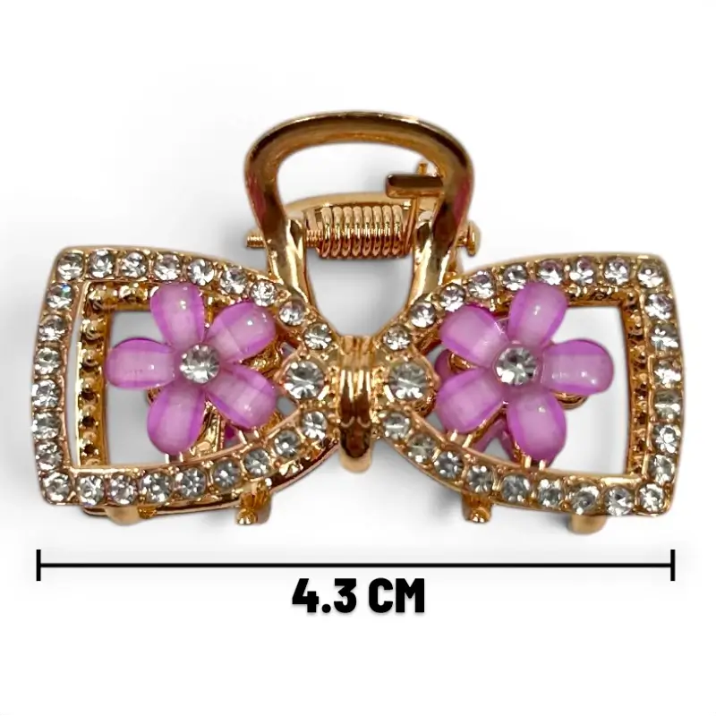 AML016 (1) Clip Metal Dorado Para Cabello – Paq x 12 Unid