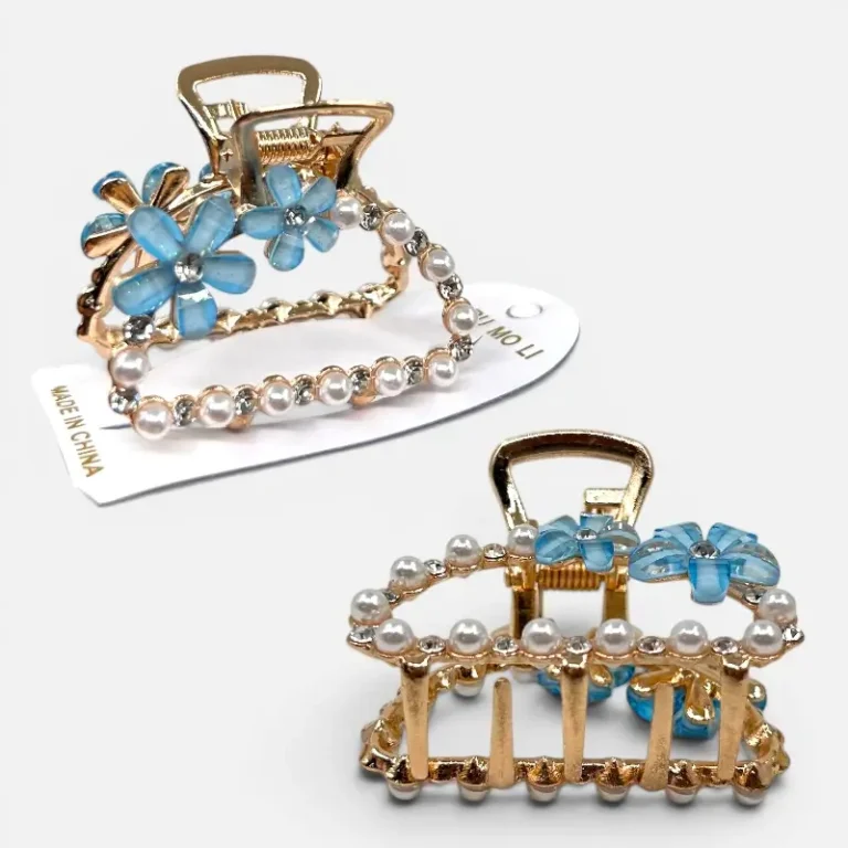 Clip Metal Dorado Para Cabello – Paq x 12 Unid