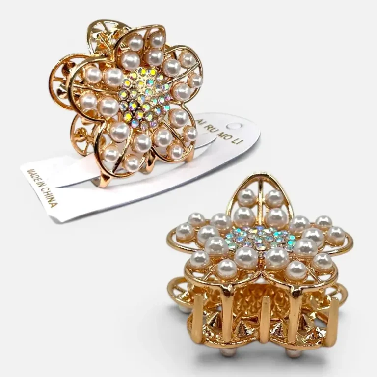 Clip Metal Dorado Para Cabello – Paq x 12 Unid