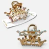 Clip Metal Dorado Para Cabello – Paq x 12 Unid