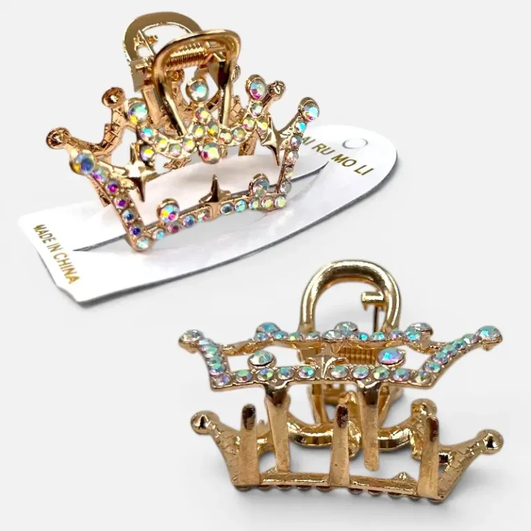 Clip Metal Dorado Para Cabello – Paq x 12 Unid