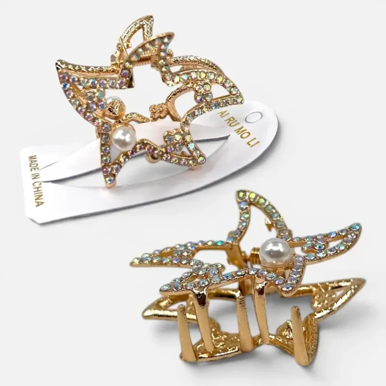 Clip Metal Dorado Para Cabello – Paq x 12 Unid