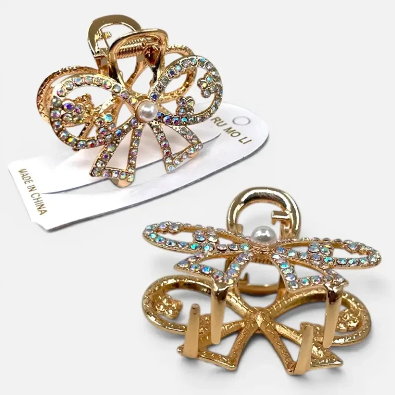 Clip Metal Dorado Para Cabello – Paq x 12 Unid