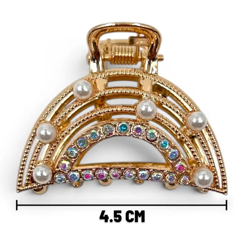 AML021 (1) Clip Metal Dorado Para Cabello – Paq x 12 Unid