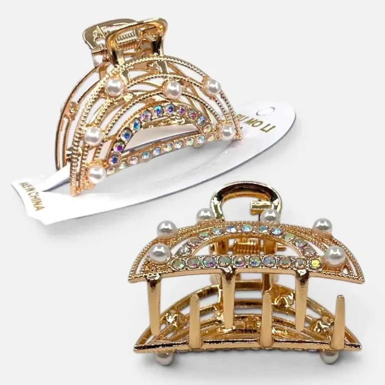 Clip Metal Dorado Para Cabello – Paq x 12 Unid