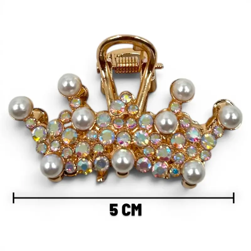 AML022 (1) Clip Metal Dorado Para Cabello – Paq x 12 Unid