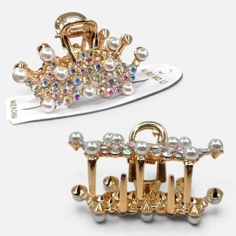 Clip Metal Dorado Para Cabello – Paq x 12 Unid