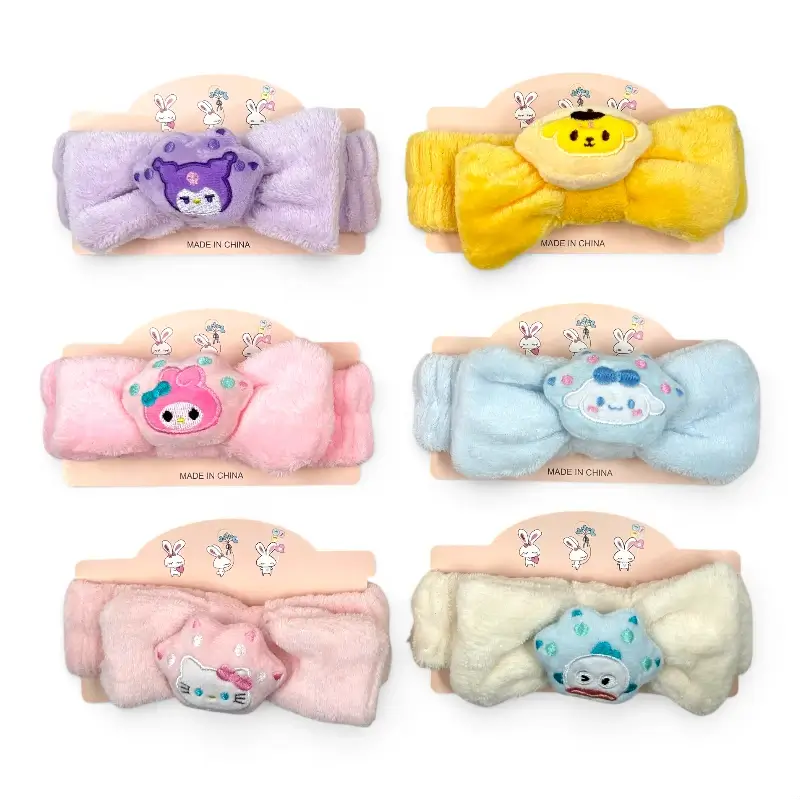 AYY008 (2) Vincha de Peluche Diseño – Paq x 12 Unid