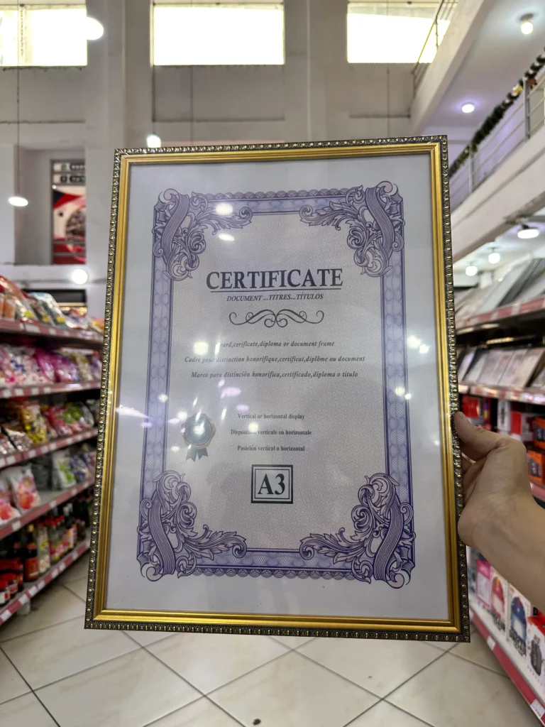 Cuadro para Certificado A4
