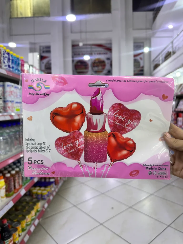 Set de Globos Lápiz Labial 5PCS