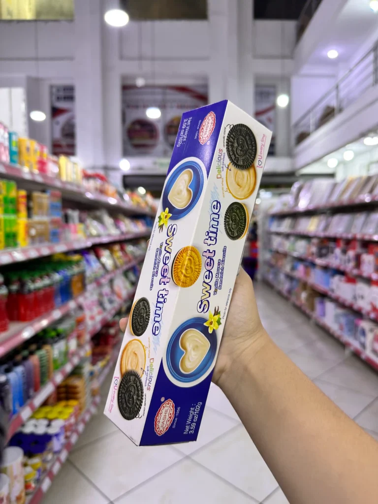 Galleta con Relleno Sabor a Mouse de Vainilla 102G